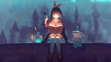 动漫女孩魔法书动态壁纸