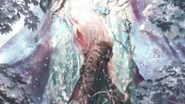 雪地动漫女孩动态壁纸