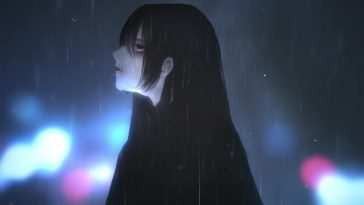 雨中哭泣动漫女孩动态壁纸