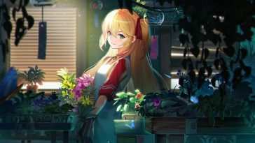 动漫女孩花园动态壁纸