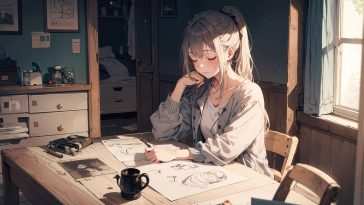 动漫女孩午睡动态壁纸