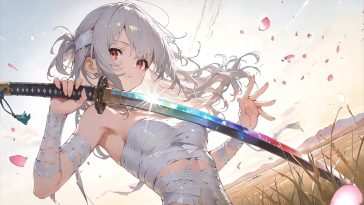 武士动漫女孩动态壁纸