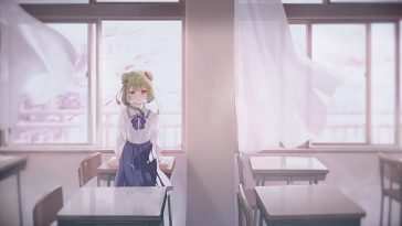 樱花校服动漫女孩动态壁纸