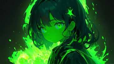 动漫女孩绿眼动态壁纸