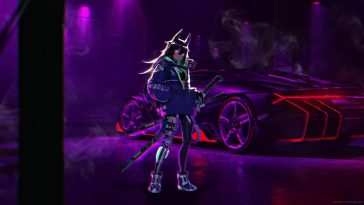 霓虹武士动漫女孩动态壁纸