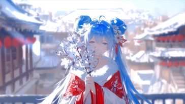 初音未来新年雪景动态壁纸
