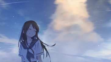 动漫女学生微笑动态壁纸