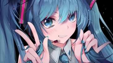 高清动态壁纸：蓝眼睛动漫女孩初音未来