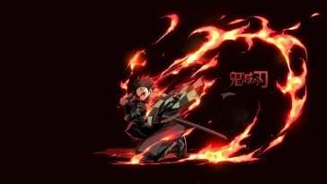 《鬼灭之刃》火武士刀主题动态壁纸