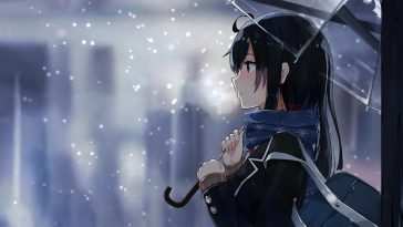 雪野伞下动态壁纸
