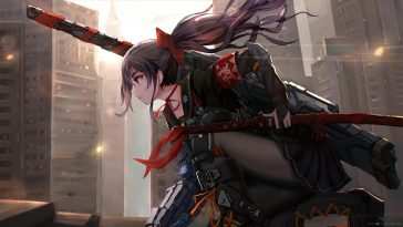 动漫女孩武士动态壁纸