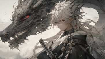 武士动漫男孩龙动态壁纸