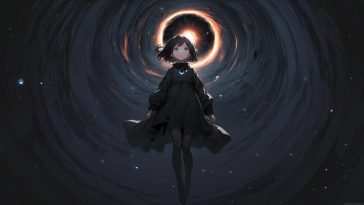 动漫女孩星空深渊动态壁纸