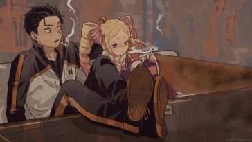 《Re:Zero》斯巴鲁与比阿特丽斯吸烟动态壁纸
