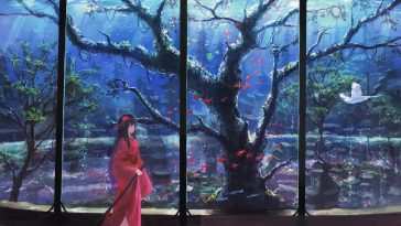 水下花园武士动漫女孩动态壁纸