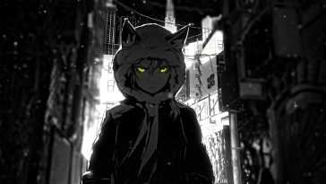 动漫男孩雪地动态壁纸