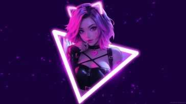 霓虹少女动态壁纸