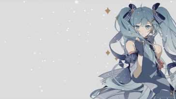 初音未来动态壁纸 米库雪花声乐