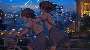 动漫女孩放学动态壁纸