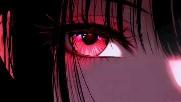 红眼动漫女孩动态壁纸