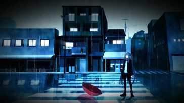 初音未来雨中街头动态壁纸