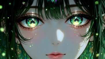 莲花眼动漫女孩动态壁纸