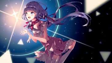 动漫女孩动态壁纸：美丽明星与长袜子的邂逅