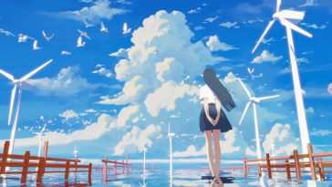 动漫女孩天鲸动态壁纸