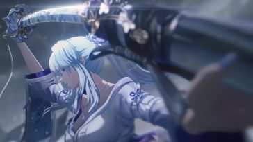 动态壁纸：动漫女孩挥舞银刃