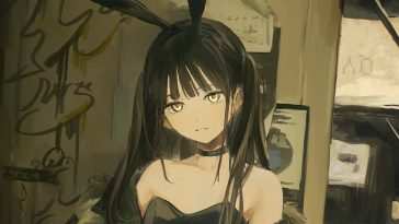 动漫女孩兔子动态壁纸