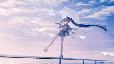 初音未来动态壁纸：栅栏漫步