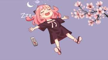 安雅·福? 动态壁纸：樱花萝莉睡眠场景