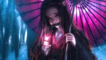 动漫女孩动态壁纸：蝴蝶木梅之屋叶