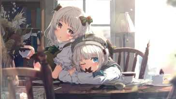 动漫女孩咖啡馆动态壁纸