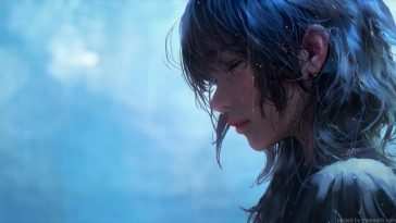动漫女孩雨中哭泣动态壁纸