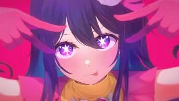 星野爱动态壁纸：紫发女孩伸出舌头