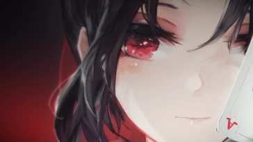 Kaguya-Sama动态壁纸：爱之战争，红眼动漫女孩