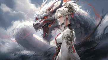 动漫少女幻想龙动态壁纸