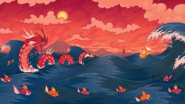 动态壁纸：神奇宝贝马吉卡普与杰尼龟