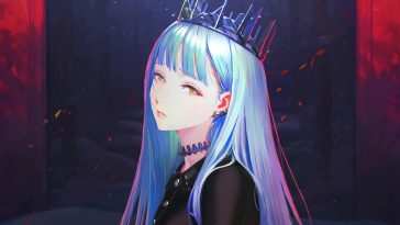 动漫女孩王冠动态壁纸