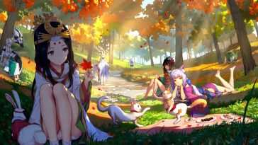 阴阳师野餐主题动态壁纸
