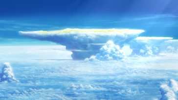 云动壁纸：宁静天空下的动漫风景