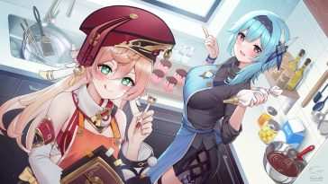 动漫女孩烹饪动态壁纸