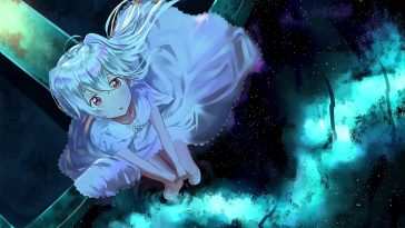动漫女孩观星动态壁纸