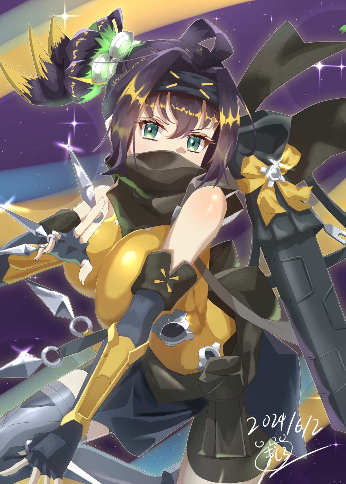 星夜下的忍者少女