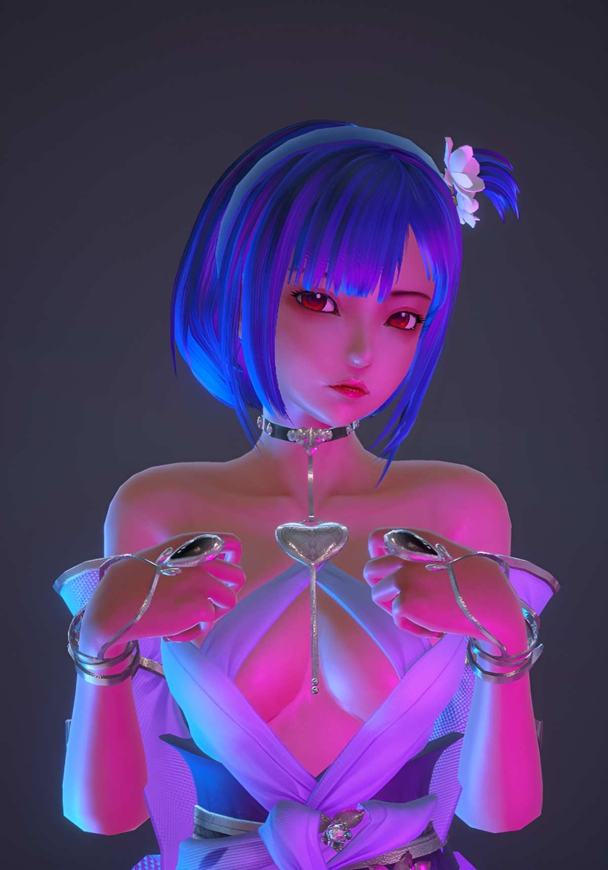 紫色长发女孩