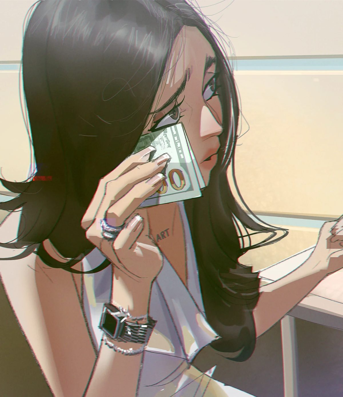 长发女孩与金钱