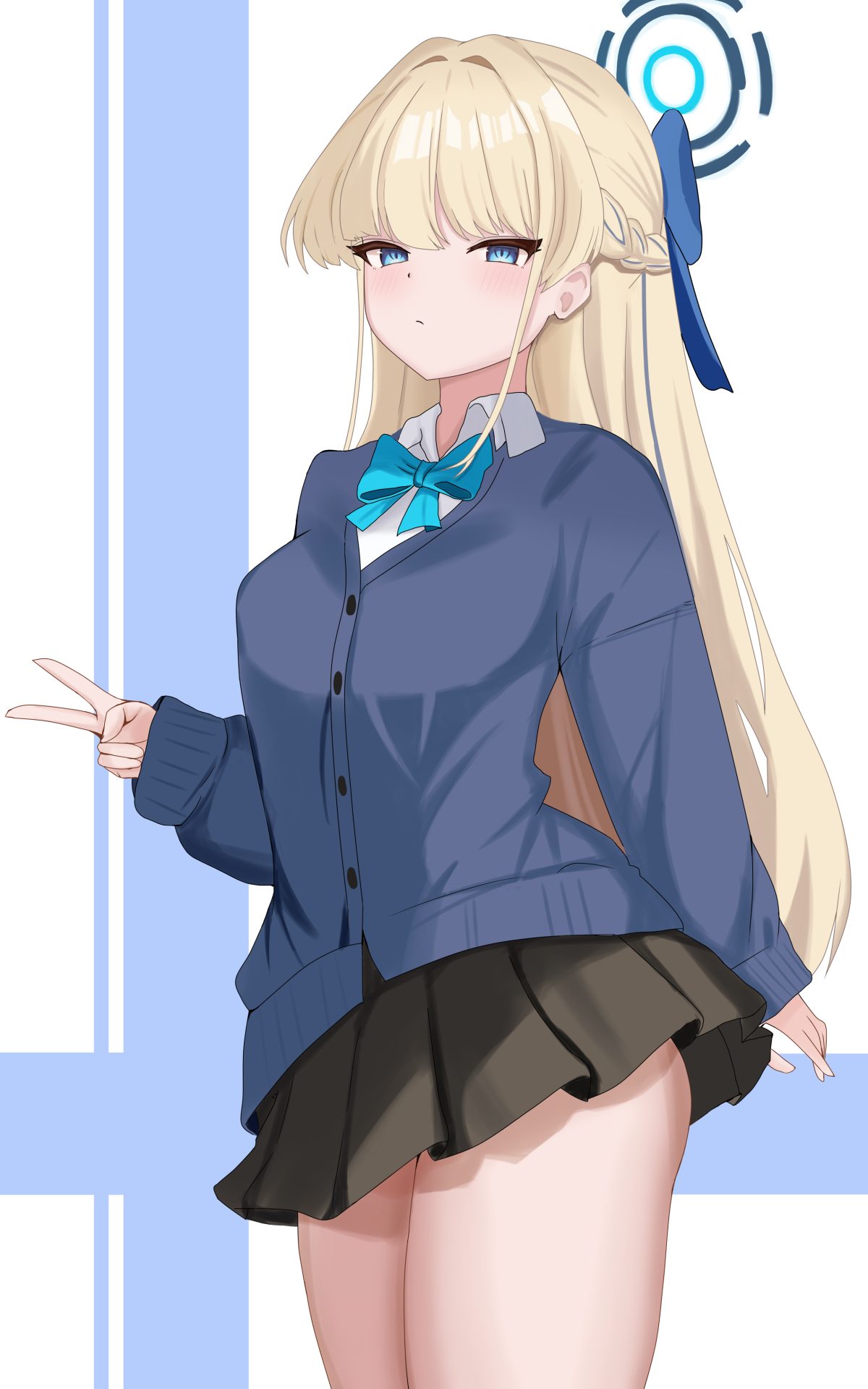 蓝发少女壁纸