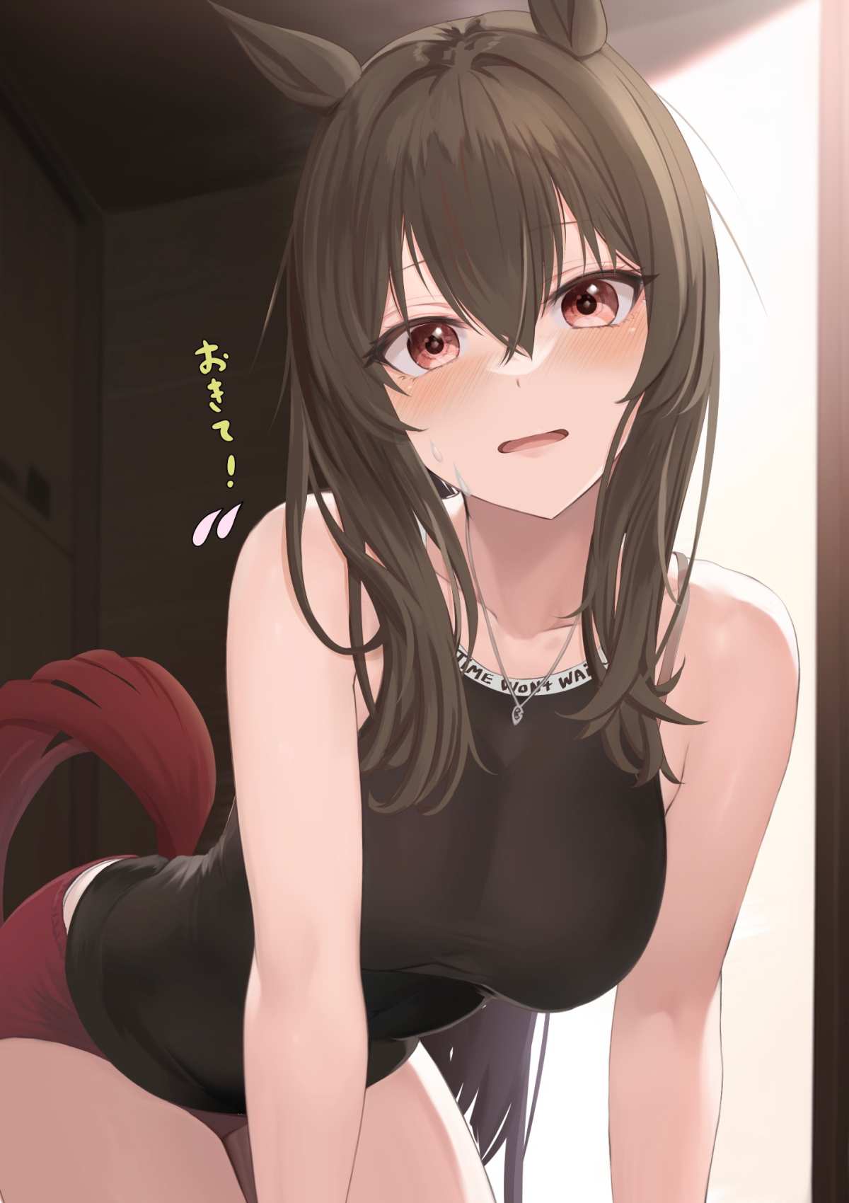动漫女孩长发黑衣