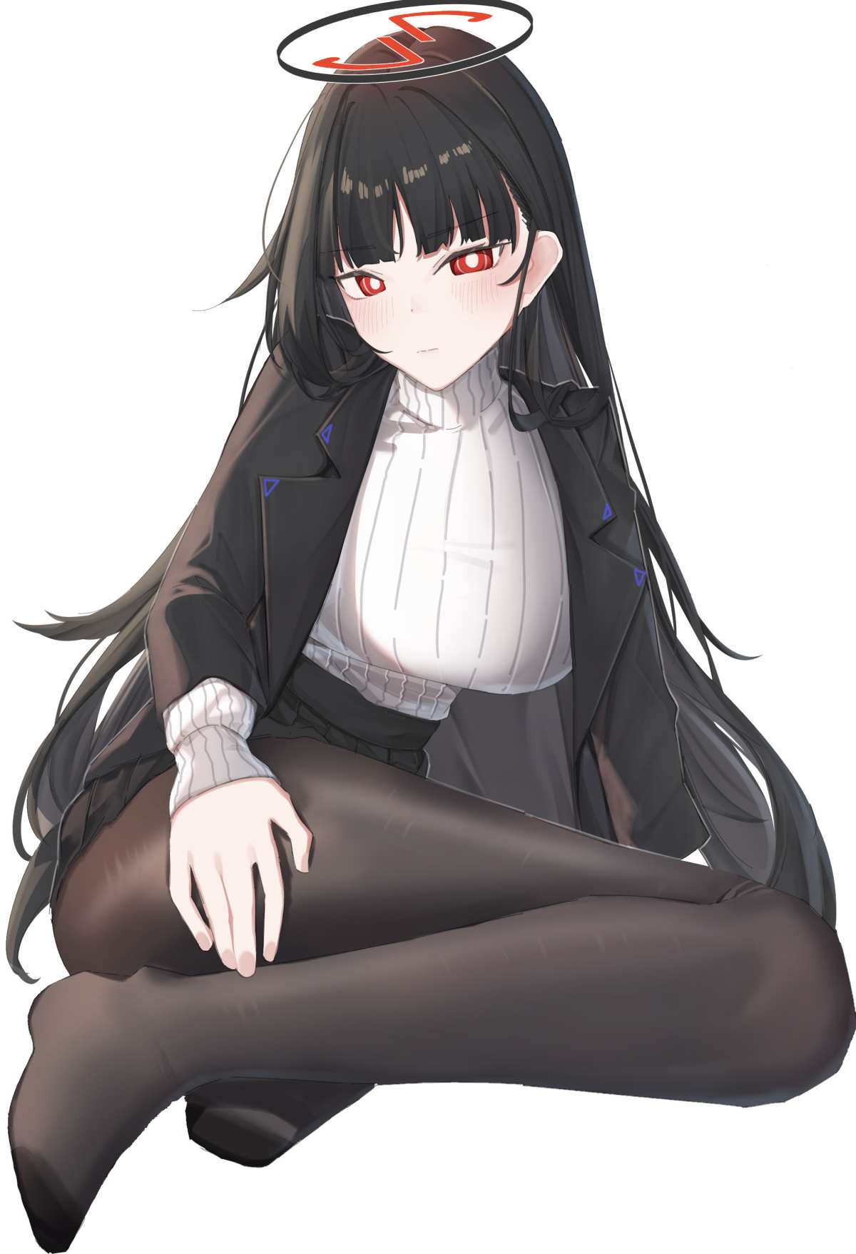 红眼长发女孩桌面壁纸